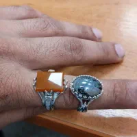 دو عدد انگشتر نقره