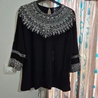 شومیز مجلسی مشکی کار شده نو