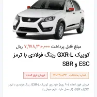 حواله خودرو کوییک دو رنگ GXR-L