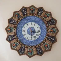 ساعت دیواری مینا کاری گلدان  سینی تابلو|ساعت دیواری و تزئینی|کرج, دهقان ویلا|دیوار