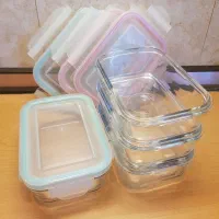 ۴ عدد ظرف غذا شیشه ای گلس لاک کره GLASSLOCK