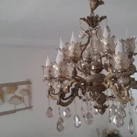 لوستر سخفی. لوستر برنزی کریستالی شیک