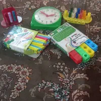 چینه و ساعت و چوب خط وکارت اموزش الفبا