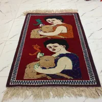 یک تخته فرش دستباف زرونیم قشقایی نو