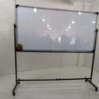تابلو وایت برد مغناطیسی2در1 با پایه فلزی