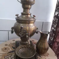 سماور زغالی‌ نونو  بوفه چوبی