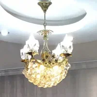 لوستر برنزی اصل سنگین ۸ شعله