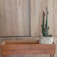 پایه گل چوبی دو طبقه