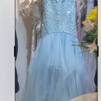 اجاره لباس مجلسی شیک رنگ آبی