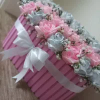 باکس پول.دسته گل جاودان.باکس گل