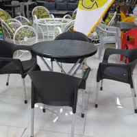 صندلی پلاستیکی پایه فلزی میز تاشو کمجا|میز و صندلی غذاخوری|چهارباغ, |دیوار