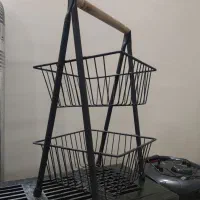 سبد دو طبقه فلزی