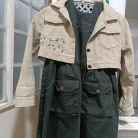 لباس دخترانه نو جنس کتان قیمت ۱۵۰۰