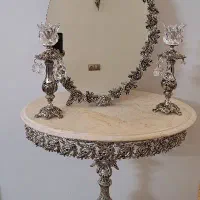 آینه و شمعدان برنز