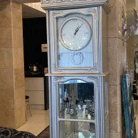 ساعت ایستاده ویترینی چوبی اصل