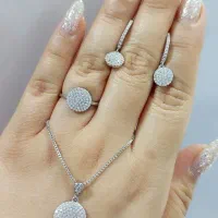 نیم ست نقره بال باز فرشته نقره کد۰۲۶ کادو ناب تولد|بدلیجات|تبریز, |دیوار