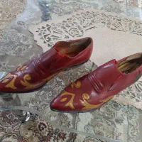 کفش نیم بوت تمام چرم برزیلی زنانه