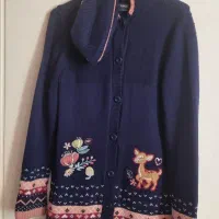 ژاکت کلاه دار دخترانه بافت ترک