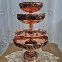 سرویس چهارتیکه رزگل طرح برجسته ونانو