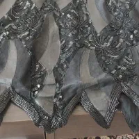 پیراهن مشگی کار دست ملیله وچرم|لباس|اراک, |دیوار