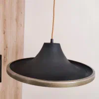 لوستر چراغ آویز فلزی مدرن مشکی