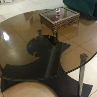 میز شیشه ای چوبی و شکلاتی|میز و صندلی غذاخوری|تهران, ازگل|دیوار