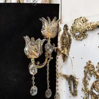 دیوارکوب لوستر دو شعله تجهیز برنز سوگلی
