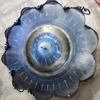 منقل نقره کوب آنتیک شبکه شعر زیبا کلکسیونی تشریفات|صنایع دستی و سایر لوازم تزئینی|اصفهان, لنبان|دیوار