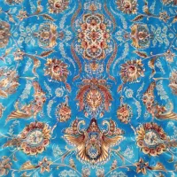 فرش ۹ متری آبی درباری، طرح ابریشم برند تافته کاشان|فرش|تهران, قیطریه|دیوار