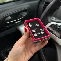 گوشواره استیل دخترونه صورتی|بدلیجات|رودسر, |دیوار