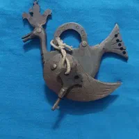 قفل قدیمی طرح پرنده آنتیک