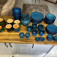 ظروف سفالی آبی همدان