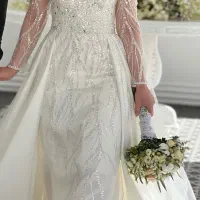 لباس عروس کامل جواهر دوزی شده