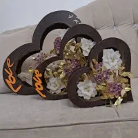 شلف قلبی ۳تایی|ساعت دیواری و تزئینی|نسیم‌شهر, |دیوار