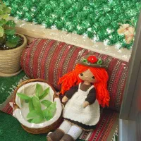 بافت عروسک آنه شرلی|صنایع دستی و سایر لوازم تزئینی|نهبندان, |دیوار