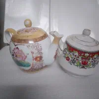 قوری قدیمی طرح ورساجی و طرح گل