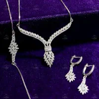 سرویس جواهری نقره  مدل سلین