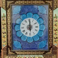 ساعت دیواری میناکاری و خاتم‌کاری اصل