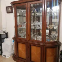 بوفه تمام چوب ویترینی مناسب کریستال وظروف