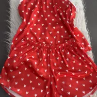 ست ساتن قلب سفید