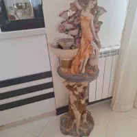 مجسمه ابنما زن مصری وتنه درخت جنس سرامیک