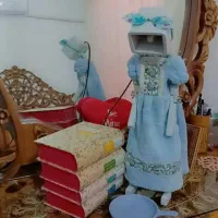 چراغ مطالعه ادمک چوبی|چراغ خواب و آباژور|کرج, گلستان|دیوار