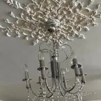 لوستر دو عدد استیل قدیمی