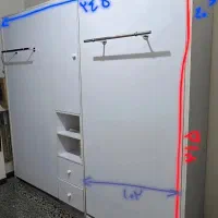 دو عدد تخت دیواری کم جا دوتا تک نفره( دو نفره )