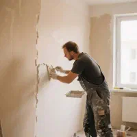 کارگر جهت کار گچکاری