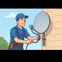 نصاب نصب دستگاه تلویزیون دیجیتال بشقابی هوایی