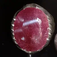 انگشتر نقره یاقوت سرخ برمه ۴۰قیراط رکاب محمدی