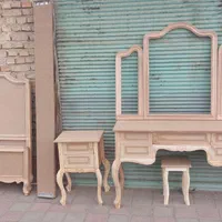 سرویس خواب دونفره چوبی تمام چوب فرانسوی ابزاری|تخت و سرویس خواب|تهران, یافت آباد جنوبی|دیوار