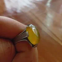 انگشتر نقره عقیق زرد اصل شرف‌الشمس|جواهرات|اردبیل, |دیوار