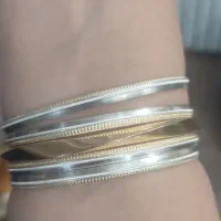 چهارتا النگو نقره 925 سایز سه